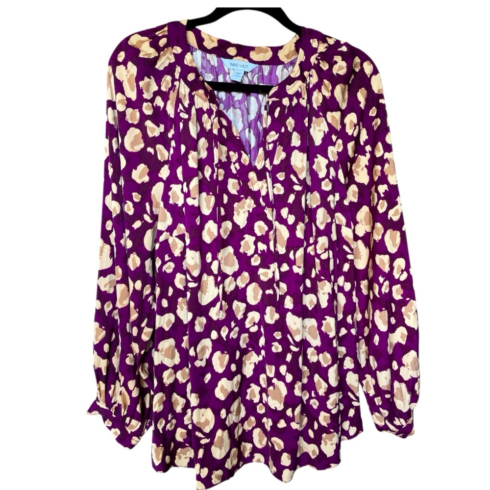 Nine West V Neck Trapunto Tunic Size 1X